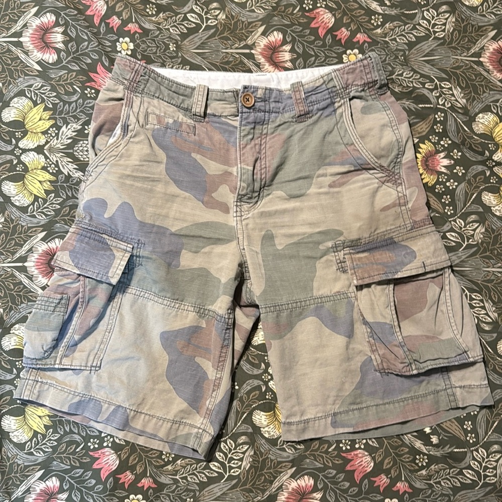 GAP Youth Camouflage Cargo Shorts Sz 14R